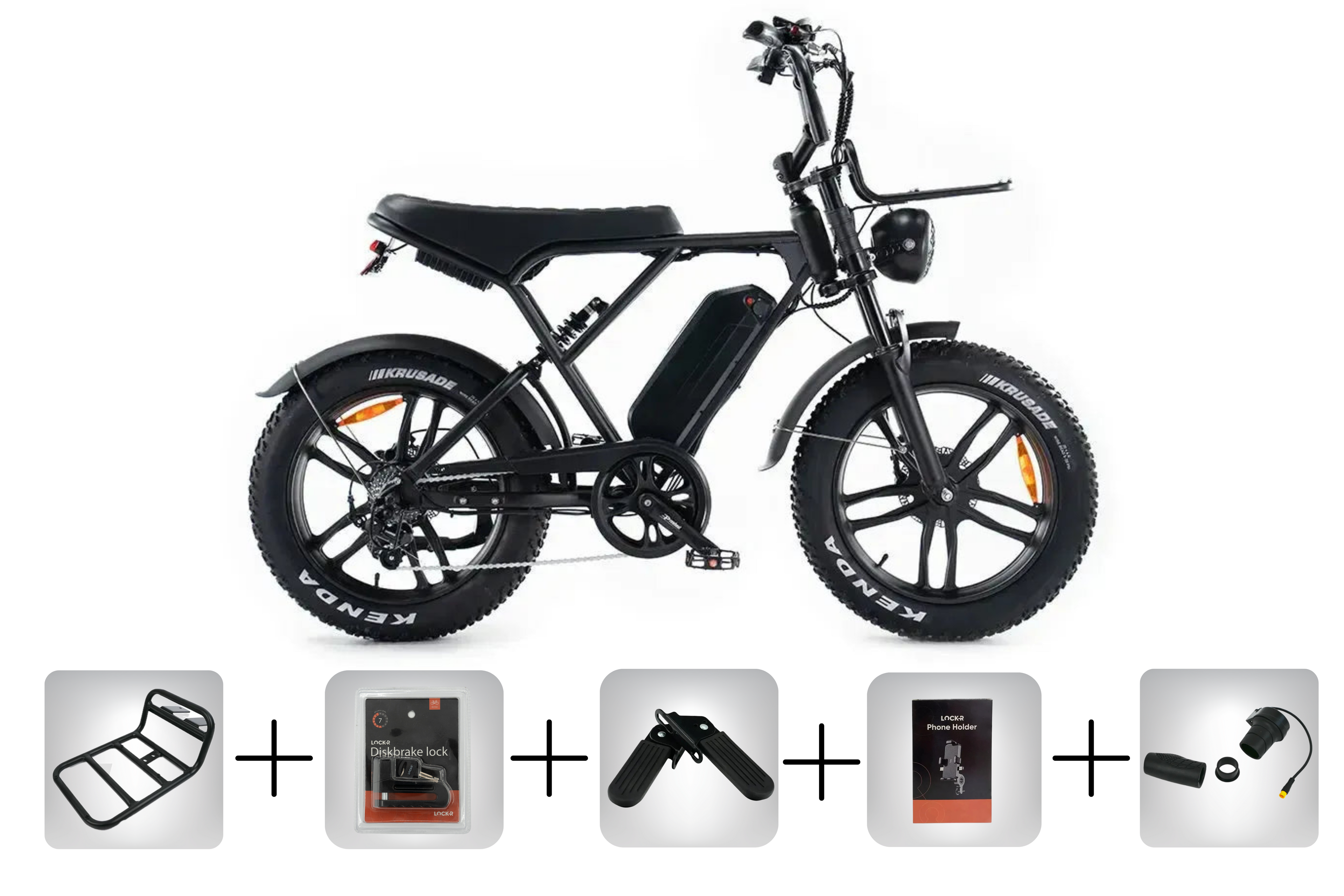 OUXI H9 - FATBIKE - ZWART - BACK TO SCHOOL DEAL