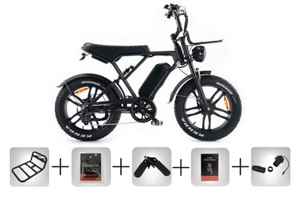 OUXI H9 - FATBIKE - ZWART - BACK TO SCHOOL DEAL